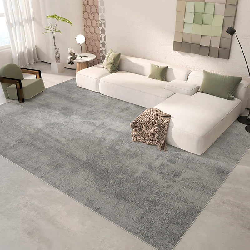 Modern Minimalist Bedroom Decor Solid Color Carpet Home Washable Mat Large Area Study Rug Light Luxury Carpets for Living Room - HOMELIVING