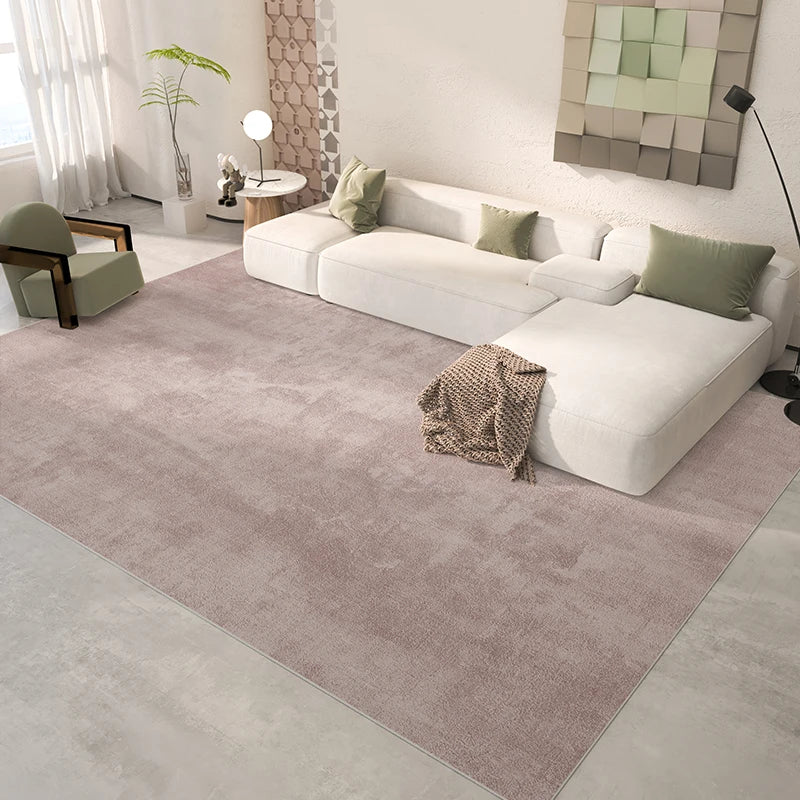Modern Minimalist Bedroom Decor Solid Color Carpet Home Washable Mat Large Area Study Rug Light Luxury Carpets for Living Room - HOMELIVING