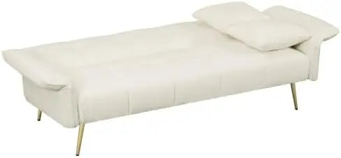 Futon Sofa Bed Couch, Couches Bed with Mattress, Loveseat Sleeper, Adjustable Arms & Backrest, Small Modern Love Sofa - HOMELIVING