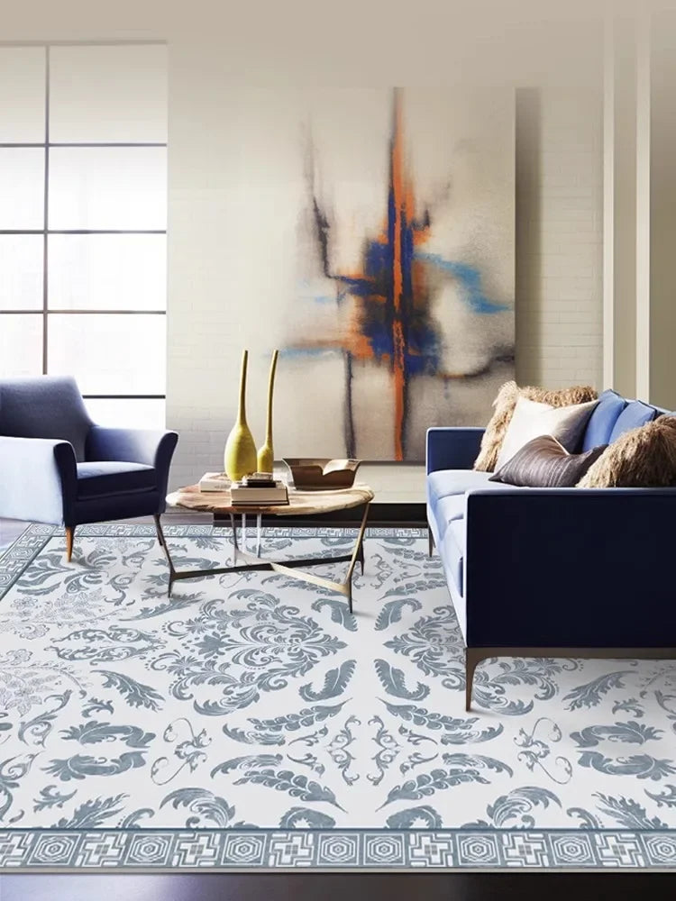 Comfortable Soft Large Size Living Room Carpets Luxury Bedroom Rug Creative Artistic Leaf Carpet Abstract Modern Decorative Rugs - HOMELIVING